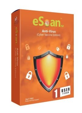 eScan AntiVirus Security Suite V22 (Cyber Vaccine Edition) 1 User | 1 Year